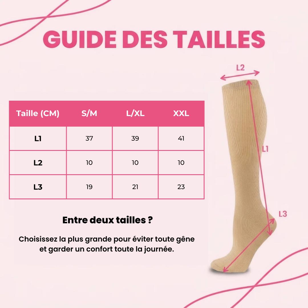 Chaussettes de Compression Douces Beiges