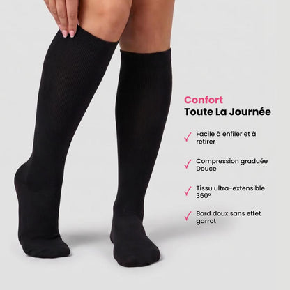 Chaussettes de Compression Douces Marron