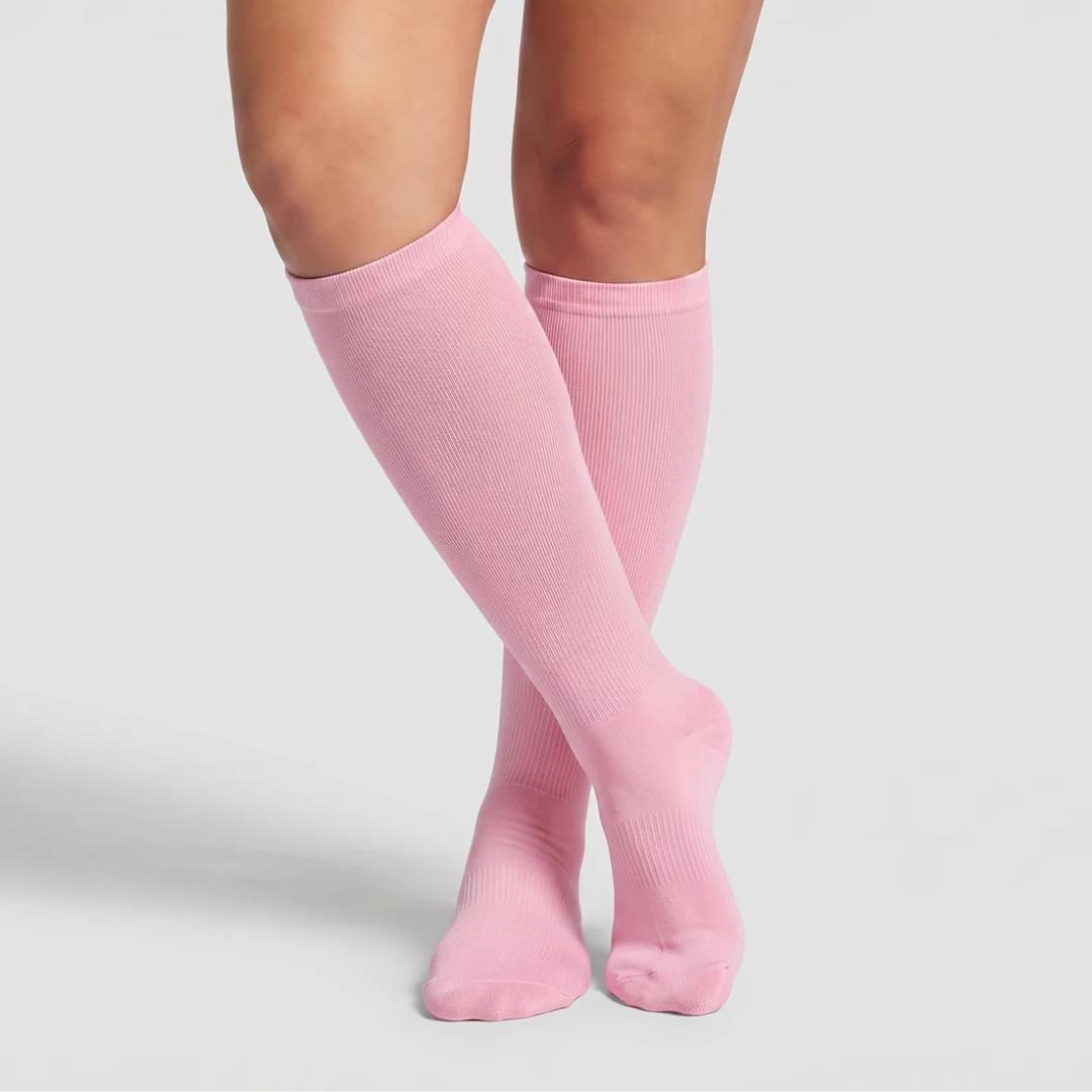 Chaussettes de Compression Douces Roses