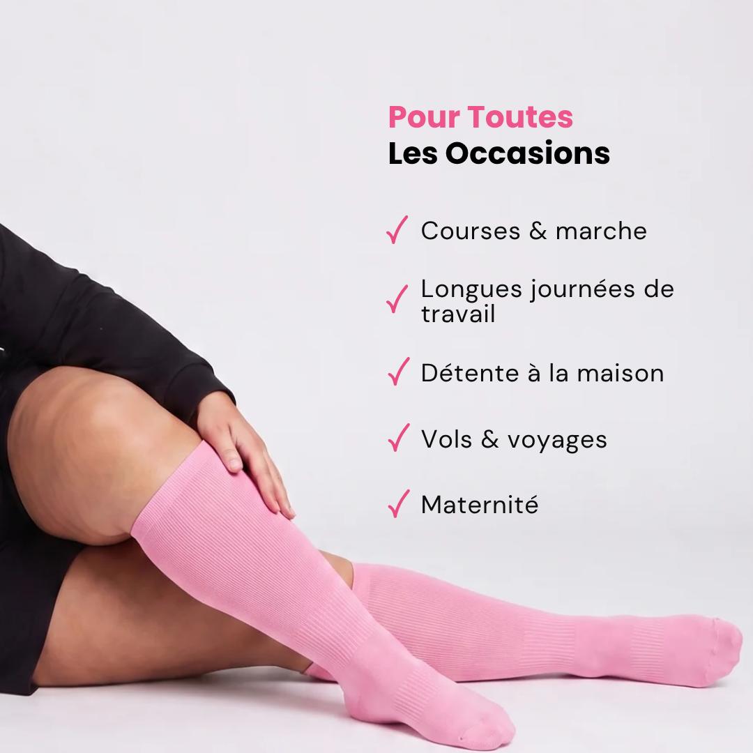 Chaussettes de Compression Douces Noires