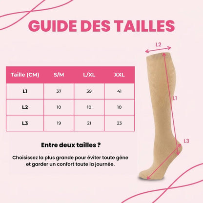 Chaussettes de Compression Douces Noires